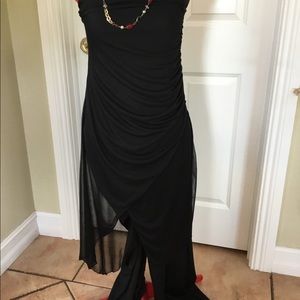 Venus Black Strapless Jumpsuit